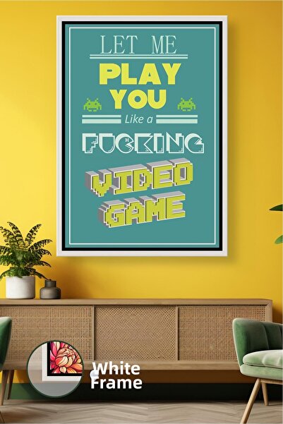 KOSS Dijital Pictură de perete înrămată cu scris pentru jucători Pictură deco...