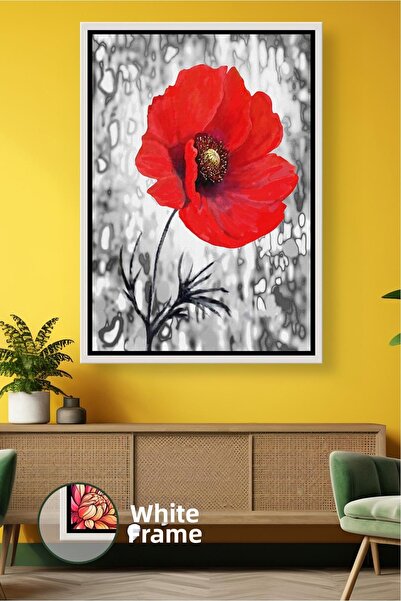 KOSS Dijital Decor de perete cu flori de papaver roșu, design elegant, pictur...