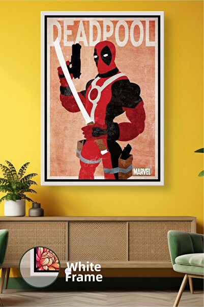 KOSS Dijital Decor de perete Deadpool Marvel Pictură pe pânză înrămată Cameră...