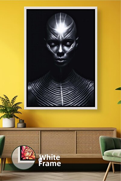 KOSS Dijital Γυναικείο πορτρέτο σε μαύρες αποχρώσεις με ανταύγειες φωτός, δια...