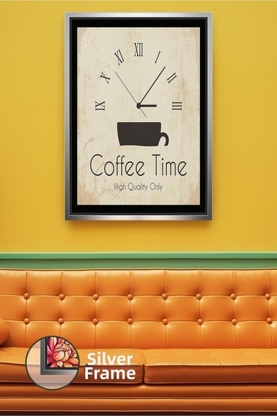 KOSS Dijital Pictură pe pânză cu cadru cu design tematic de ceas boho maro, p...