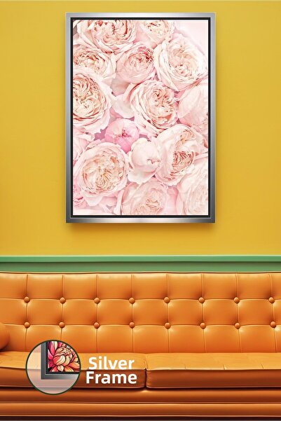 KOSS Dijital Πίνακας τοίχου με μοτίβο ροζ τριαντάφυλλου σε σκόνη, διακοσμητικ...