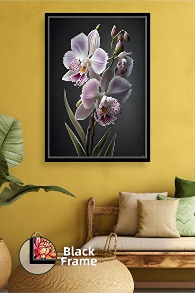 KOSS Dijital Floare de orhidee mov elegantă, decor modern și elegant pentru p...