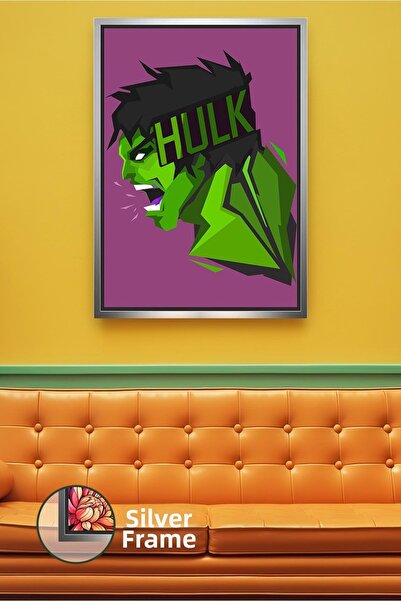 KOSS Dijital Pictură pe pânză înrămată cu Hulk, ornament de perete cu superer...