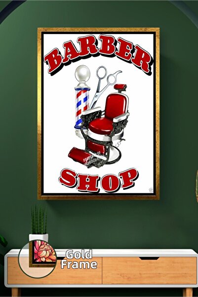 KOSS Dijital Scaun de frizer roșu pentru saloane de coafură, decor de perete ...