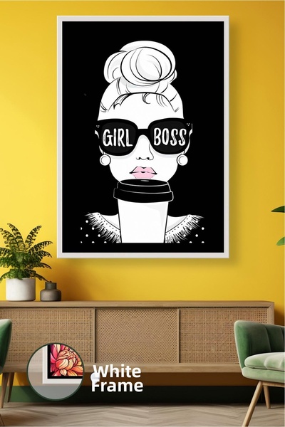 KOSS Dijital Μοντέρνο ασπρόμαυρο ζωγραφικό σε καμβά με κορνίζα, διακόσμηση το...