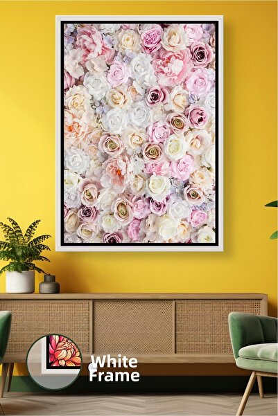 KOSS Dijital Pictură de perete cu flori de trandafiri în tonuri pastel, decor...