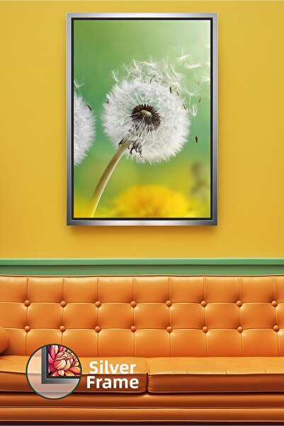 KOSS Dijital Pictură de perete cu tematică naturală cu flori de păpădie, desi...