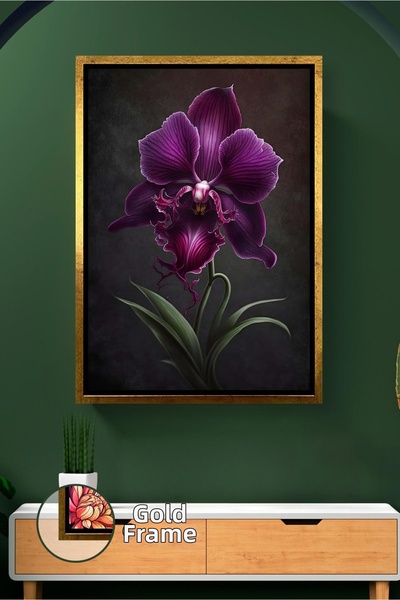 KOSS Dijital Decor de lux cu flori de orhidee mov, compatibil cu design elega...