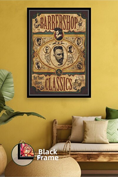 KOSS Dijital Barbershop Classics Retro Design Νοσταλγικός πίνακας σε καμβά με...