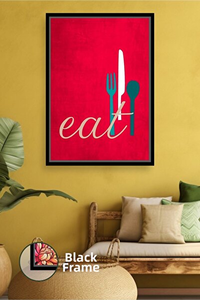 KOSS Dijital Pictură pe pânză înrămată cu figurine de tacâmuri (furculiță, li...