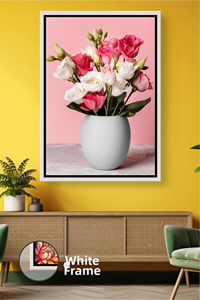 KOSS Dijital Pictură decorativă modernă cu aranjament floral în vază Pictură ...