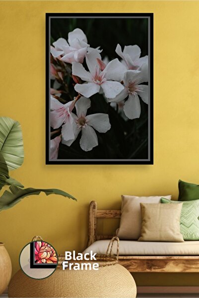 KOSS Dijital Бяла пролетна украса за дома с тъмен фон Модерна декорация за ст...