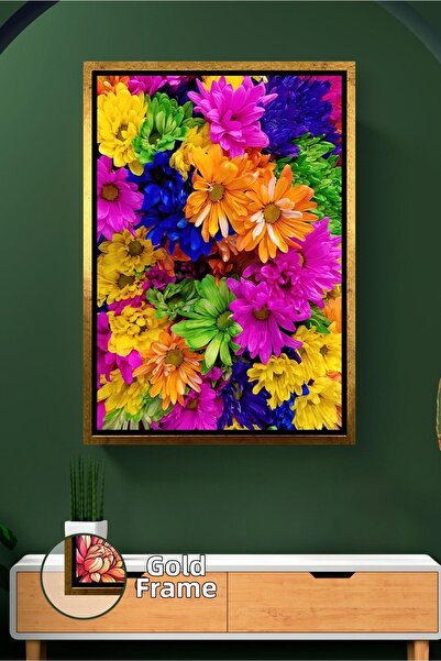 KOSS Dijital Pictură de perete cu flori de margaretă colorate, design decorat...