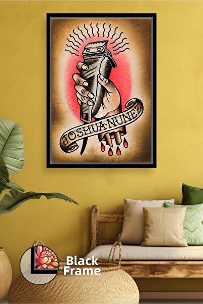 KOSS Dijital Aparat de ras Barber Decor de perete Pictură pe pânză înrămată c...