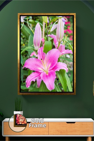 KOSS Dijital Natural Wall Decor Framed Canvas Painting for Fresh Living Room ...