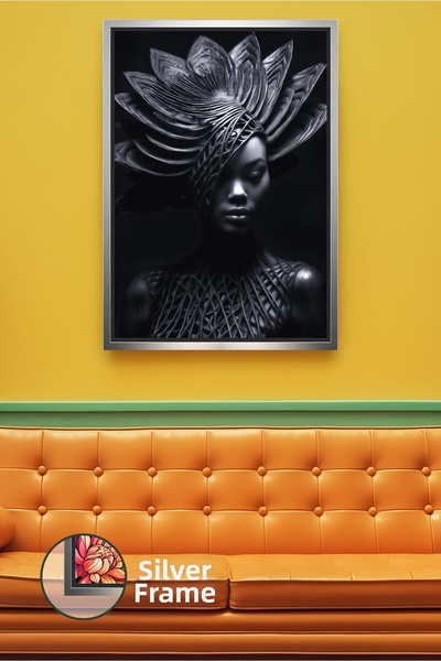 KOSS Dijital Accesoriu pentru cap în tonuri de negru, portret feminin, decor ...