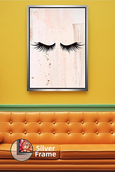 KOSS Dijital Minimal Eyelash Patterned Modern Wall Decor Aesthetic Salon Conc...