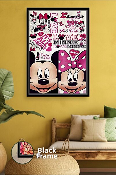 KOSS Dijital Εικόνα σε καμβά με κορνίζα με ροζ λεπτομέρειες και διασκεδαστικό...