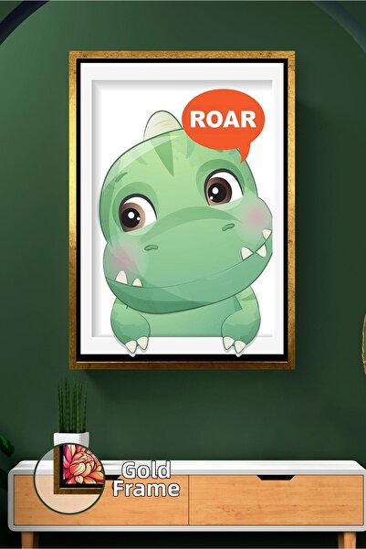 KOSS Dijital Fun Children's Room Concept Decor Framed Canvas Painting with Ro...