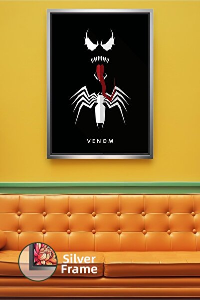 KOSS Dijital Venom personaj Decor de perete cu fundal negru minim, modern, pe...