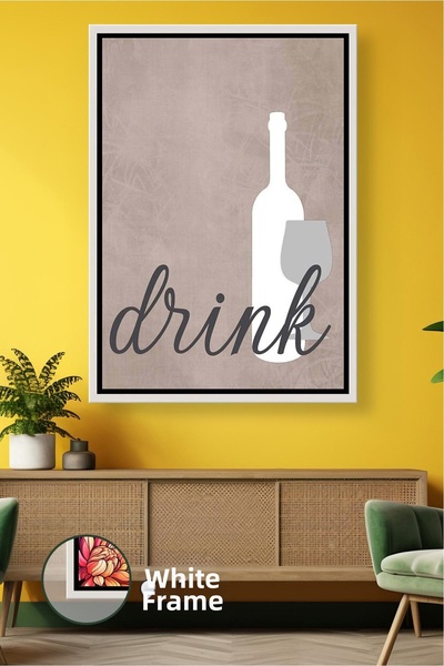 KOSS Dijital Tablou modern pe pânză înrămată cu tematică de bar și bucătărie ...