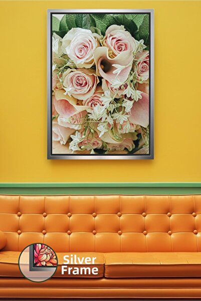 KOSS Dijital Buchet de trandafiri roz, pictură cu flori cu model, pictură pe ...