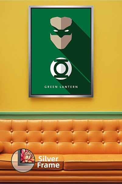 KOSS Dijital Lanterna verde, lanternă verde, design cu icoane, decor de peret...