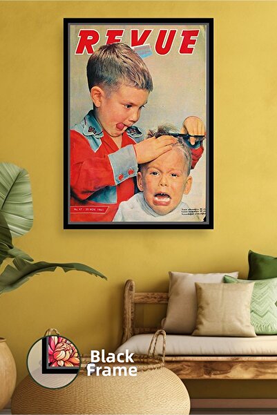 KOSS Dijital Decor de perete retro pentru frizerie pentru copii, design nosta...