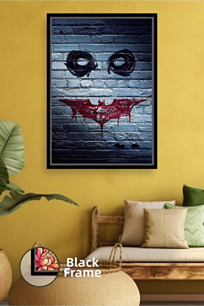 KOSS Dijital Τζόκερ Γκράφιτι Τέχνη τοίχου με θέμα την ταινία με εικονίδια του...