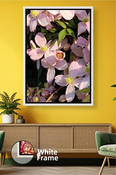 KOSS Dijital Decor pentru casă cu model de flori roz, sufragerie, dormitor, d...