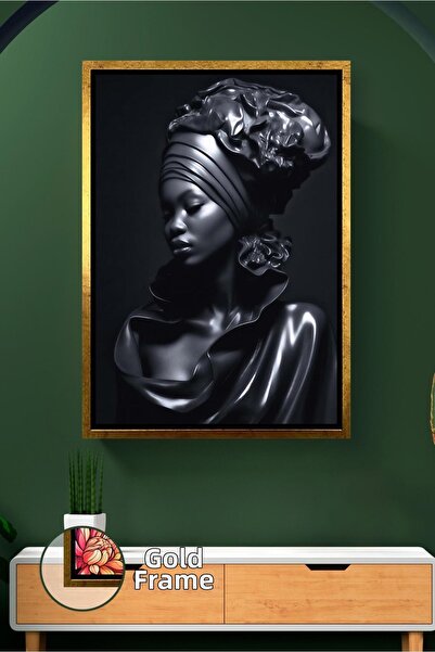 KOSS Dijital Διακοσμητικό πάνελ τοίχου με θέμα μαύρη αφρικανική γυναίκα, ζωγρ...