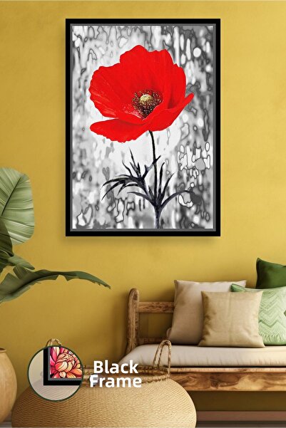 KOSS Dijital Διακοσμητικό τοίχου με φιγούρα κόκκινης παπαρούνας, εντυπωσιακό ...