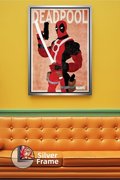 KOSS Dijital Decor de perete Deadpool Marvel Pictură pe pânză înrămată Cameră...