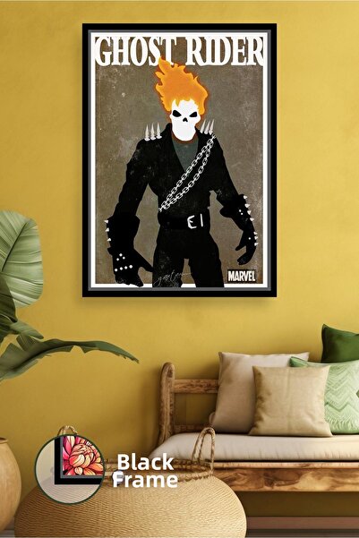 KOSS Dijital Decor de perete Ghost Rider Marvel, design cu craniu flăcărat, p...