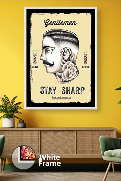 KOSS Dijital Εικόνα σε καμβά με κορνίζα, ρετρό διακόσμηση τοίχου με μουστάκια...