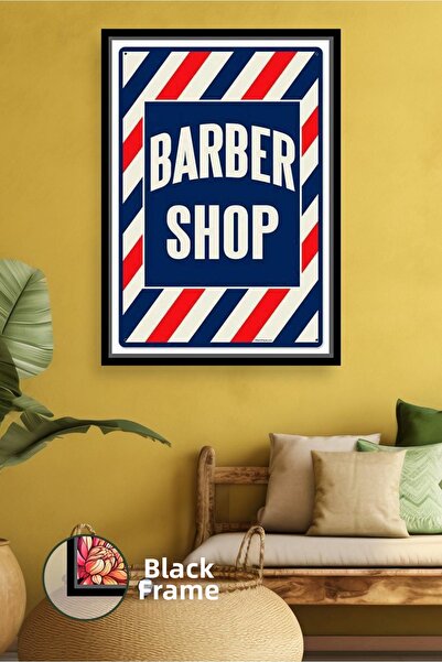 KOSS Dijital Pictură pe pânză înrămată cu design clasic de bărbierit, cu text...
