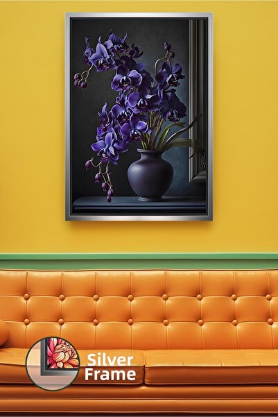 KOSS Dijital Pictură pe pânză înrămată, în tonuri închise, elegantă, pentru d...