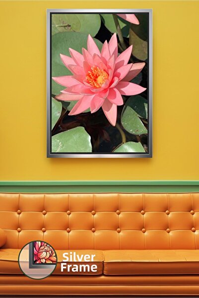 KOSS Dijital Floare de lotus roz pe apă Aspect natural Salon Dormitor Decor d...