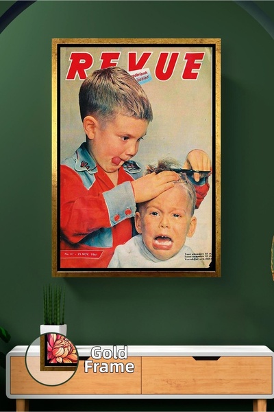 KOSS Dijital Decor de perete retro pentru frizerie pentru copii, design nosta...