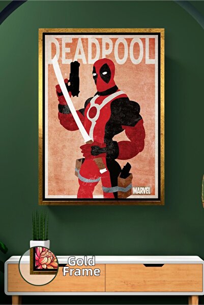 KOSS Dijital Decor de perete Deadpool Marvel Pictură pe pânză înrămată Cameră...