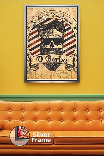 KOSS Dijital Bearded Man Figured Men's Wall Decoration Living Room Office and...