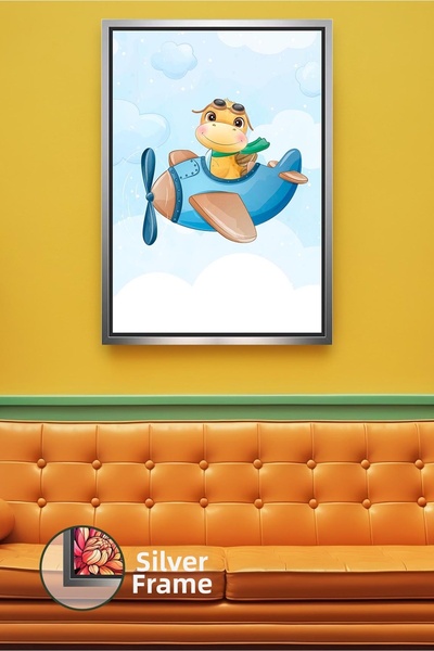 KOSS Dijital Pictură pe pânză înrămată cu tematică de aventură în cer cu un d...