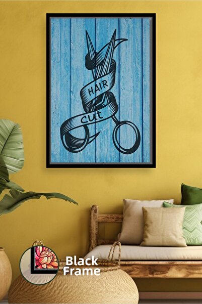 KOSS Dijital Pictură pe pânză înrămată cu decor de perete cu tăiere de păr, c...