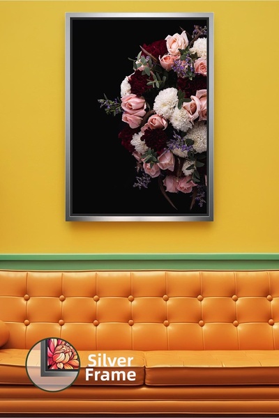 KOSS Dijital Pictură de perete elegantă, cu design de buchet de flori, pentru...