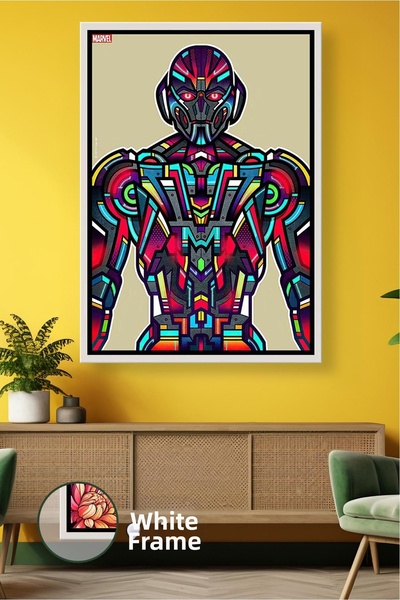 KOSS Dijital Ultron Marvel Robot Hero Decor de perete Armură mecanică Detalia...