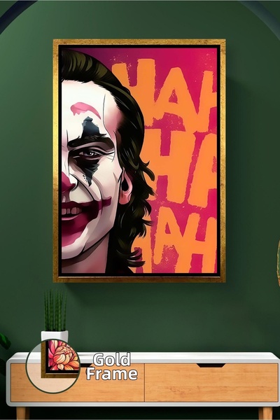 KOSS Dijital Decor de perete cu joker cu jumătate de față, pictură pe pânză î...