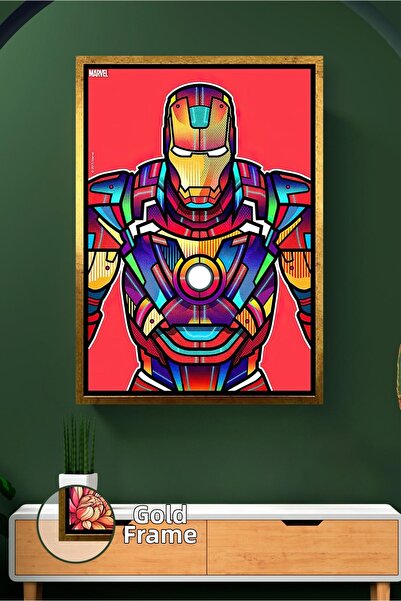 KOSS Dijital Decor de perete cu design de armură Iron Man Marvel, pictură pe ...
