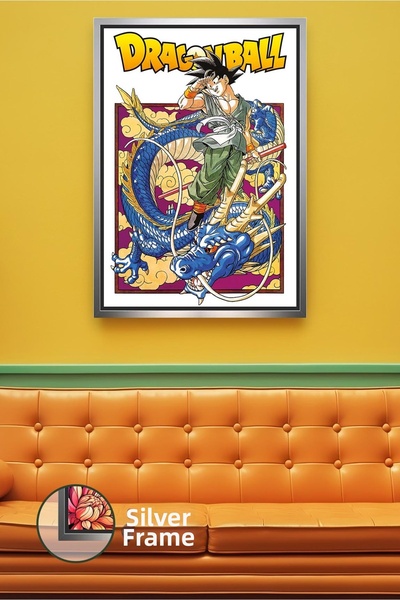 KOSS Dijital Dragon Ball Goku și Shenron Dragon Scene Anime Decor de perete P...