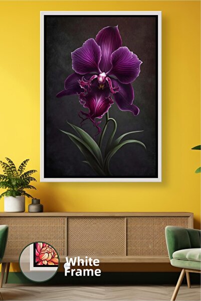 KOSS Dijital Decor de lux cu flori de orhidee mov, compatibil cu design elega...